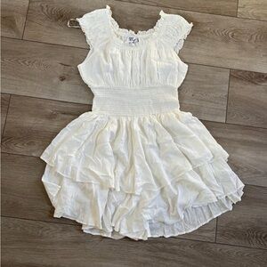 White princess polly romper dress